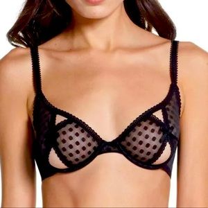 Sam Edelman Mesh dot peek a boo bra